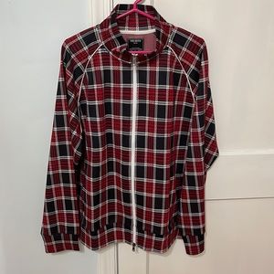 Todd Snyder Red White and Blue Plaid Zipper Jacket